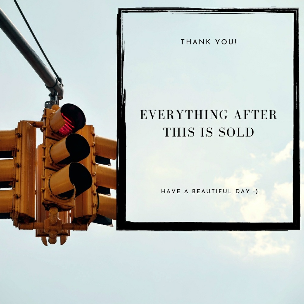 Everything past this point is sold